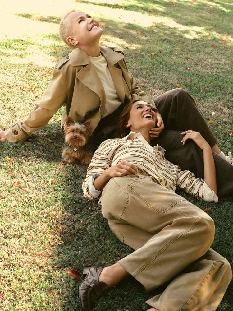 Foto de Xuxa e Sasha na campanha de Dia das Mães da Hering