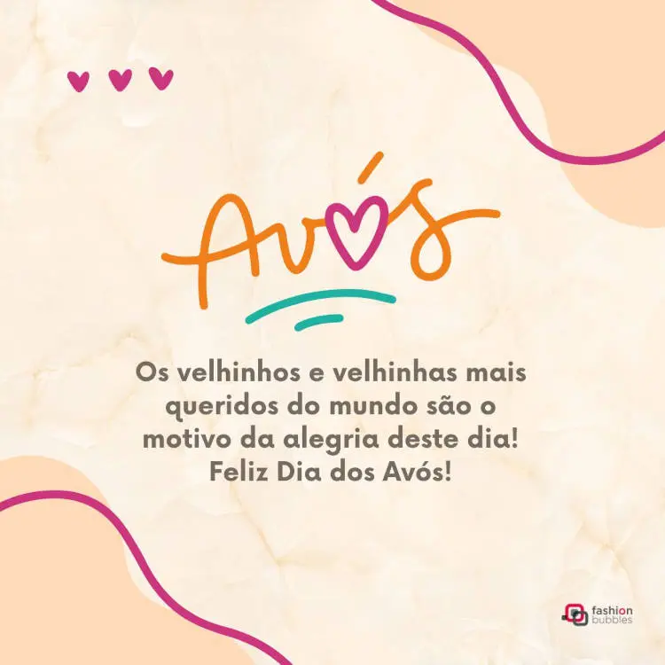 Mensagem de alegria para o Dia dos Avós
