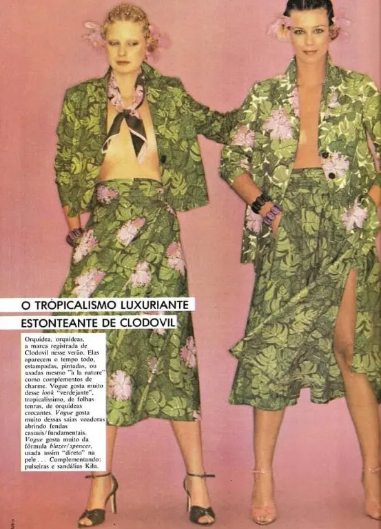 Clodovil Hernandes na Vogue Brasil 1978. 