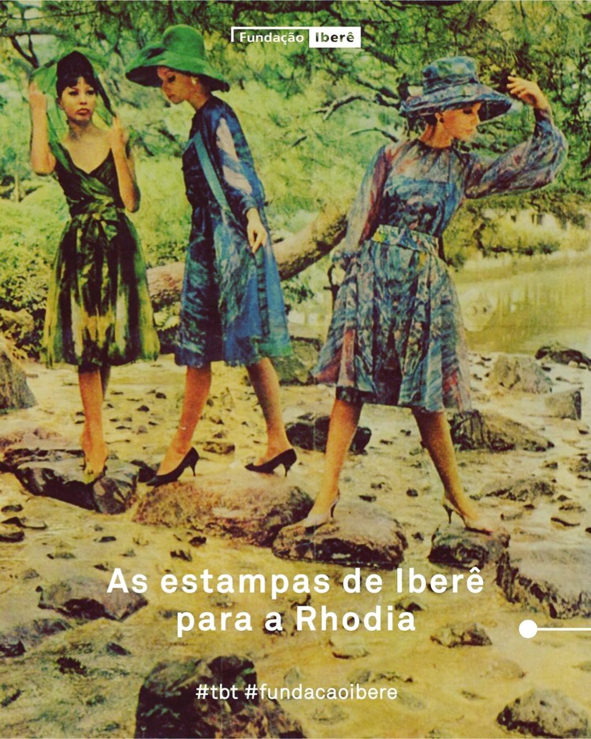 Publicidade da pareceria da Fundação Iberê e da Rhodia.