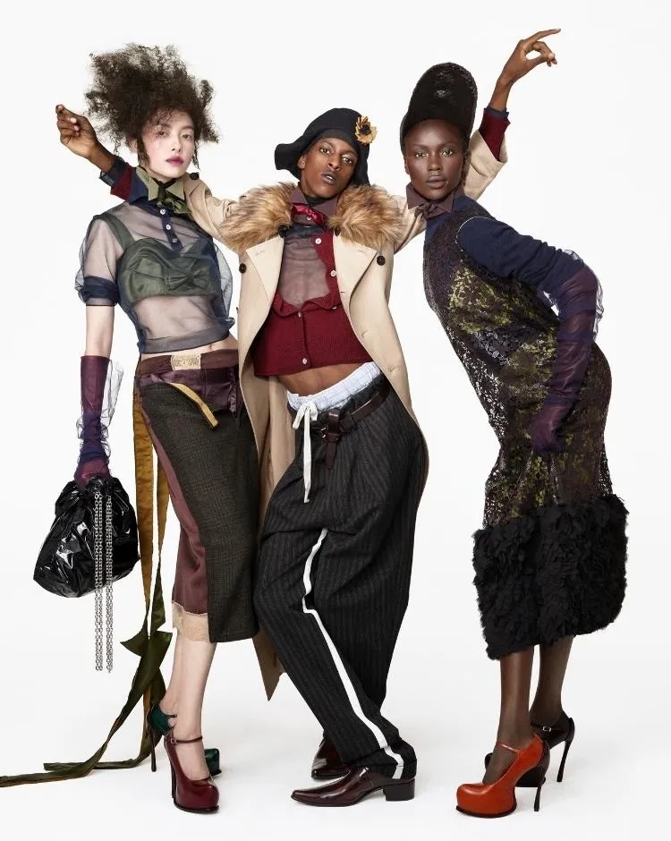 Modelos na campanha da coleção da Zara em collab com o estilista John Galliano