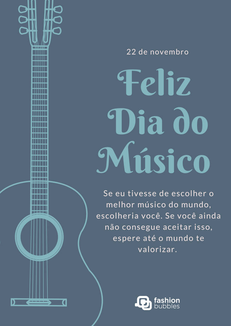Frase valorizando um músico