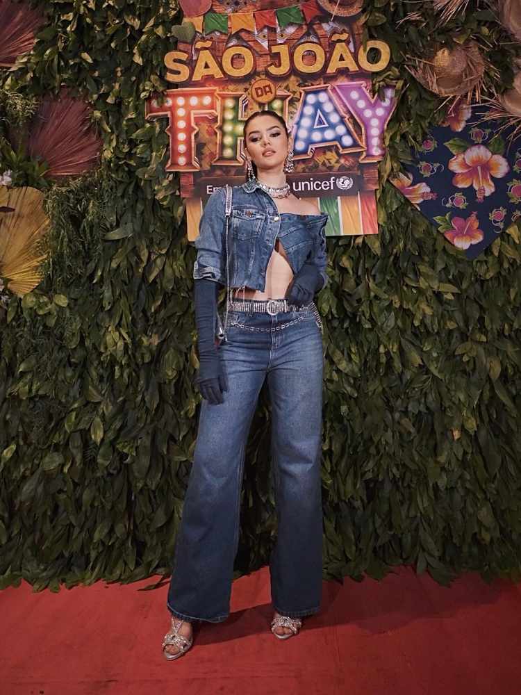 Eslo Marques com look junino all jeans