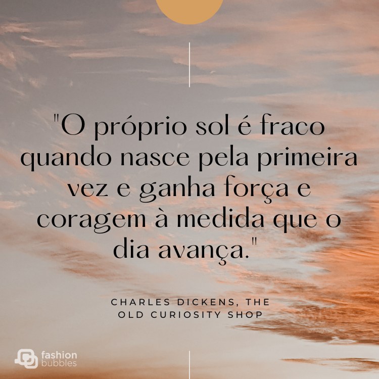 Frase de motivação no trabalho com fundo de céu ao entardecer 