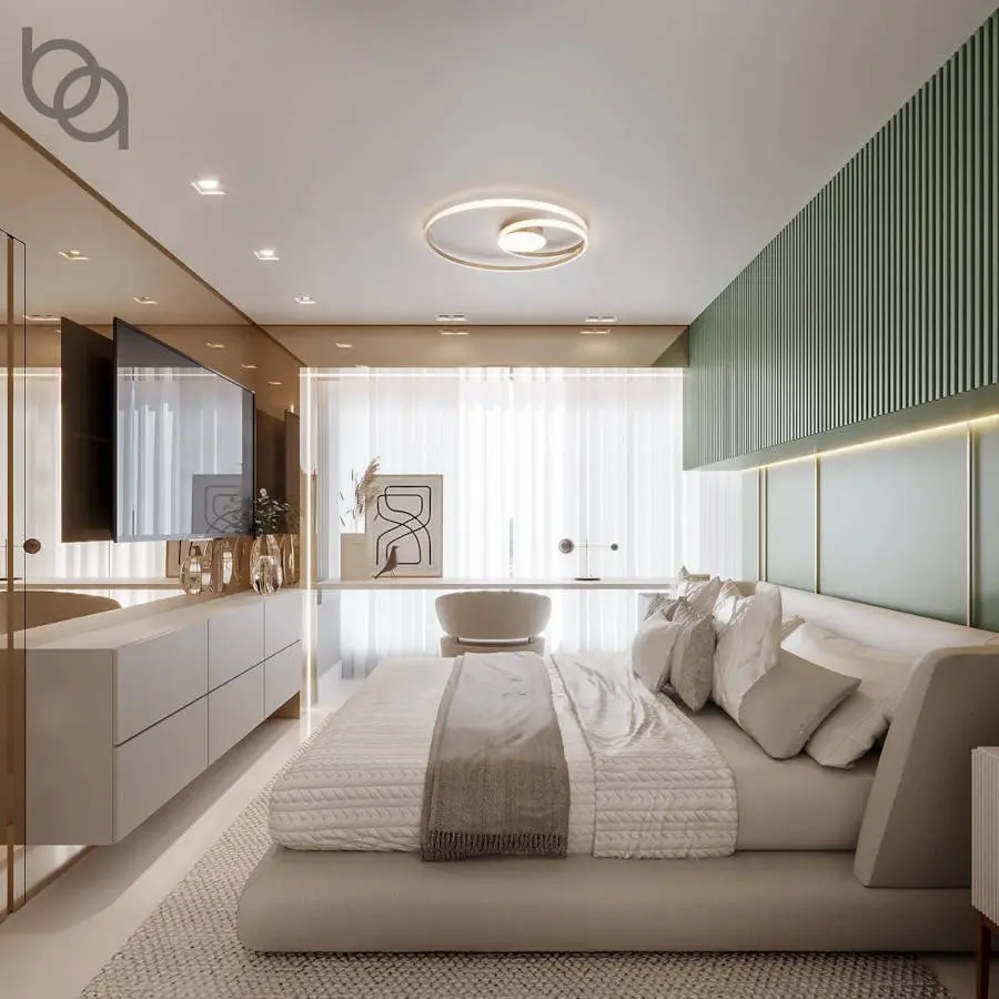 Quarto de casal moderno.