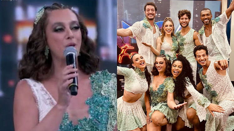 Catia Fonseca estreia na Dança dos Famosos e faz live para comentar primeiro episódio da competição.