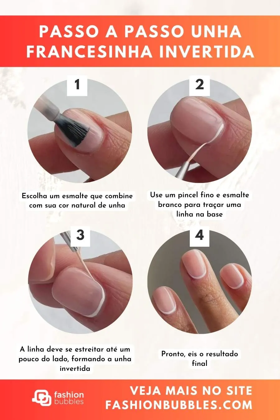 Montagem com 4 passos ensinando a fazer francesinha invertida