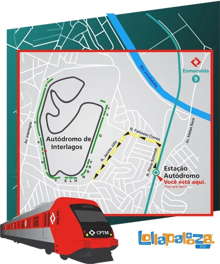 Vá ao Lollapalooza de CPTM