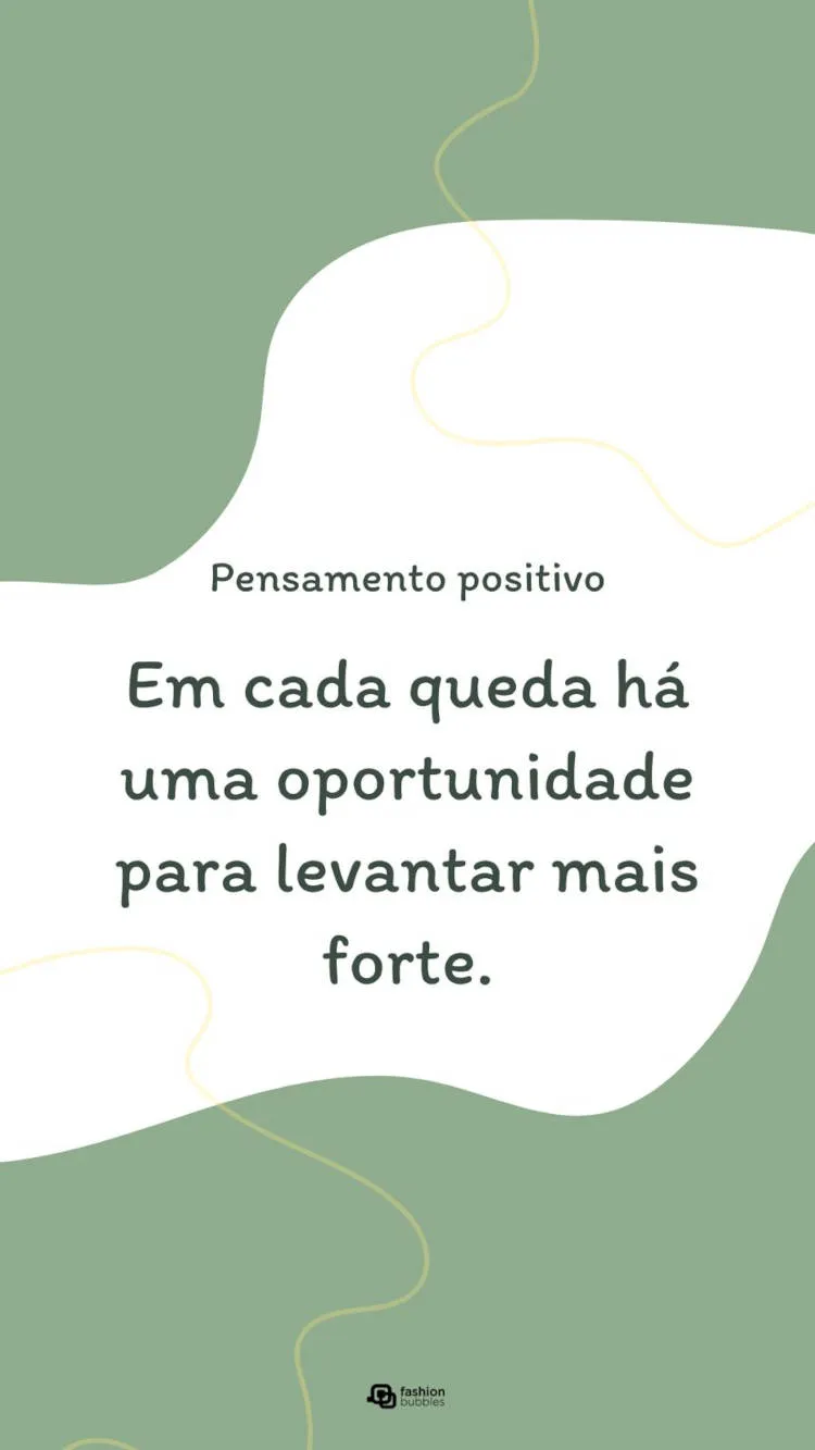 Frase positiva sobre queda