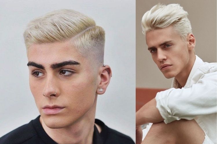 duas opções de corte moderno loiro platinado