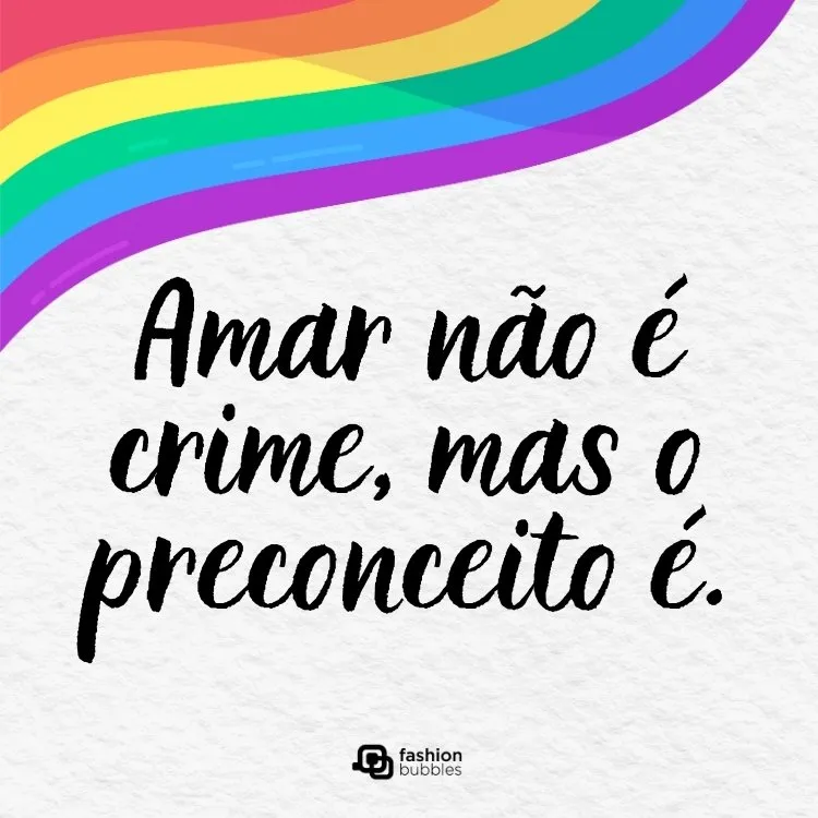 Fundo de folha de papel com arco-íris e frase sobre homofobia