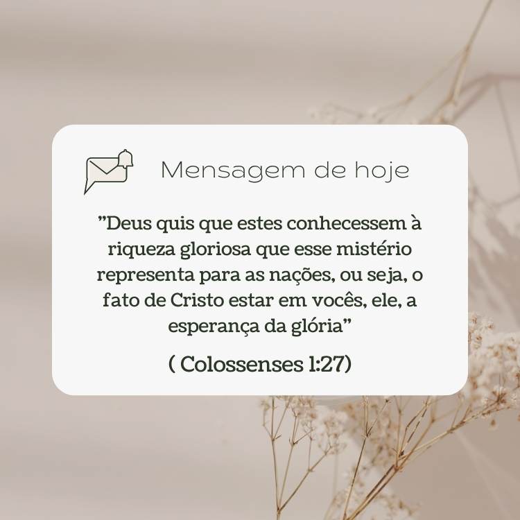 Arte com versículo Colossenses 1:27. 