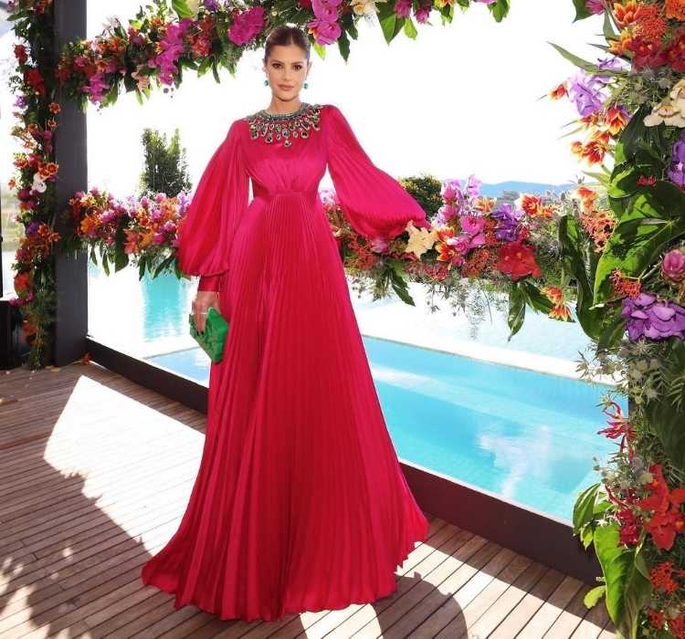 Foto de Lala Rudge no casamento de Lu Tranchesi.