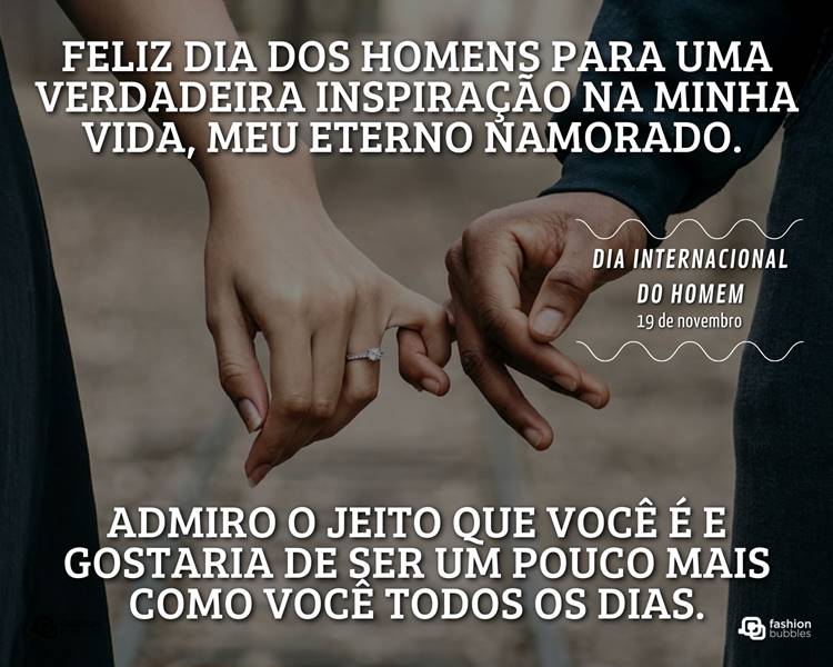 Foto com frase sobre a data comemorativa.