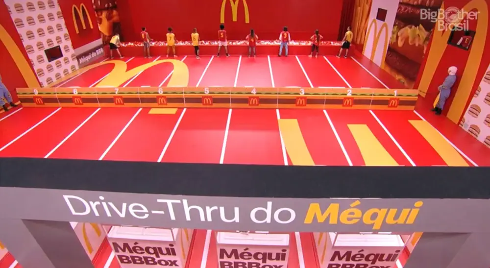 Segunda prova do líder do BBB 21 é patrocinada pelo Mc Donalds e envolve de resistência e atenção