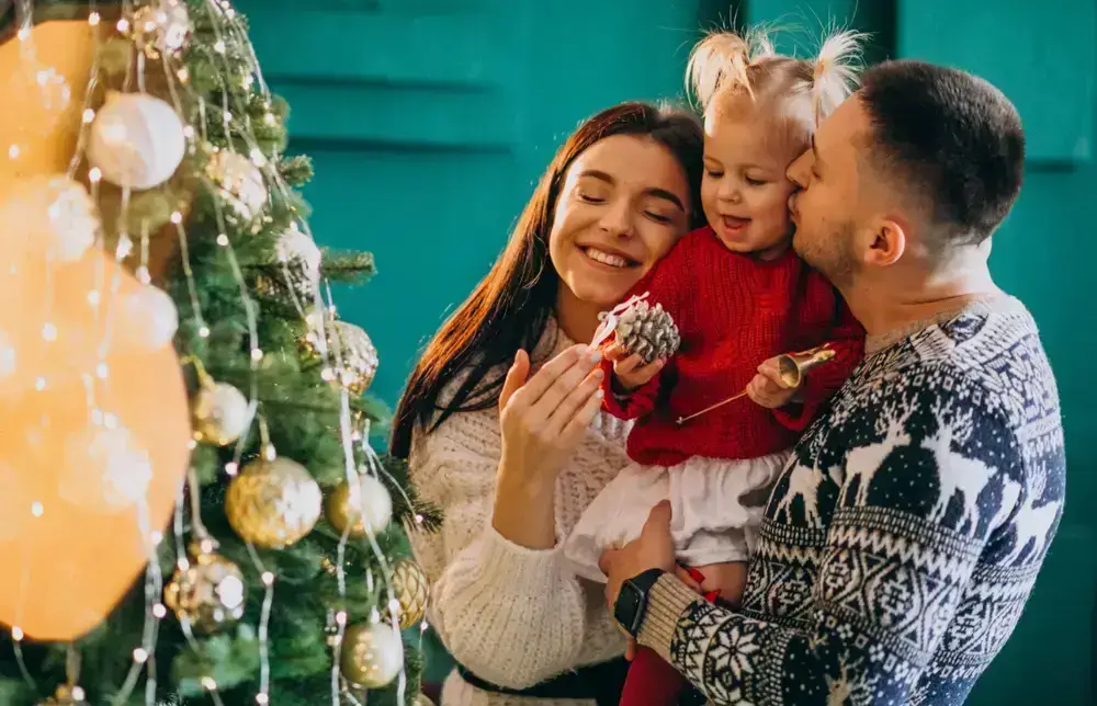 pessoas comemorando o natal