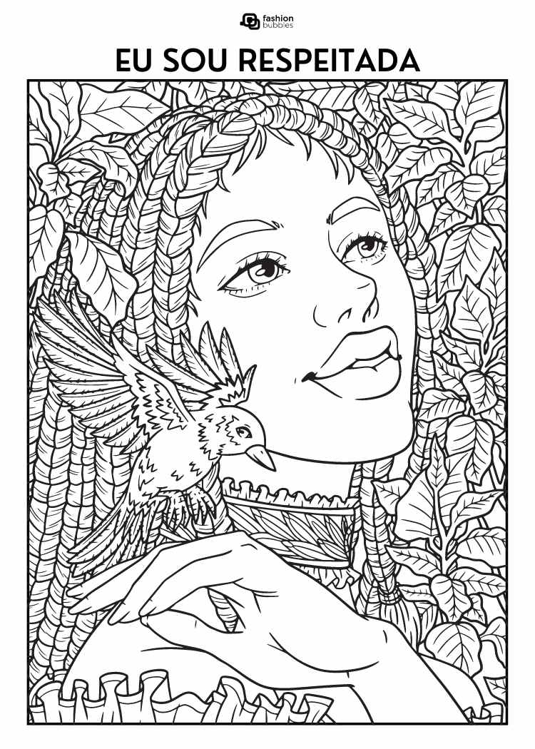 Desenho de mulher para colorir
