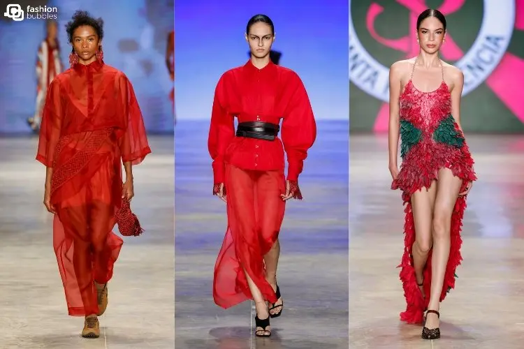 Vermelho vivo, uma das tendências do SPFW N61