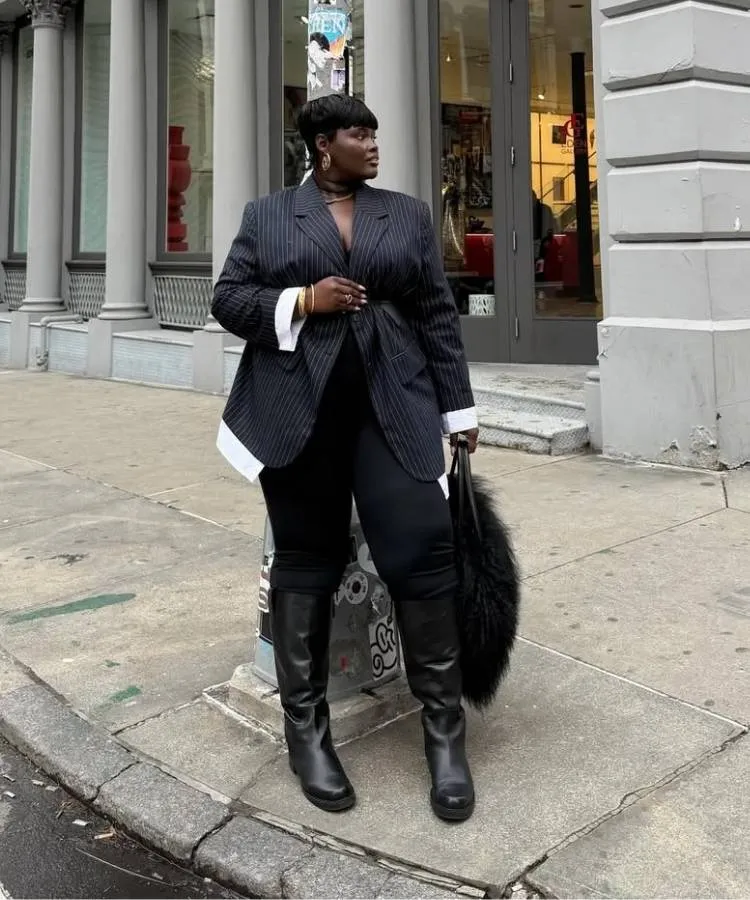 Foto de mulher usando peças de alfaiataria, uma das tendências para o outono inverno 2026