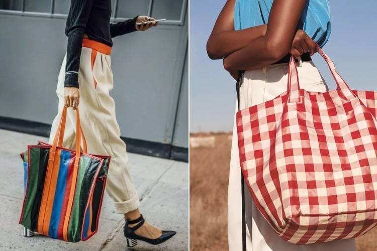 looks de trabalho e de passeio com sacola ecológica looks com sacola ecológica