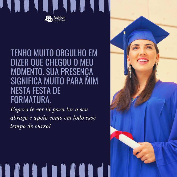 Frases de convite para formatura