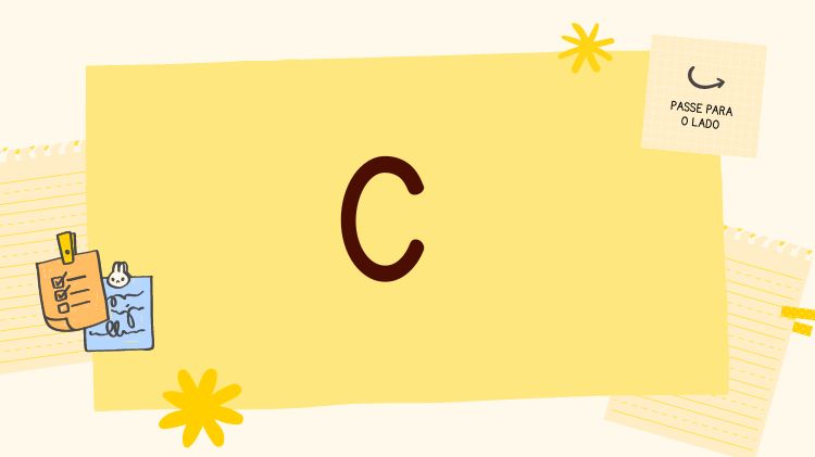 Alternativa C em fundo amarelo