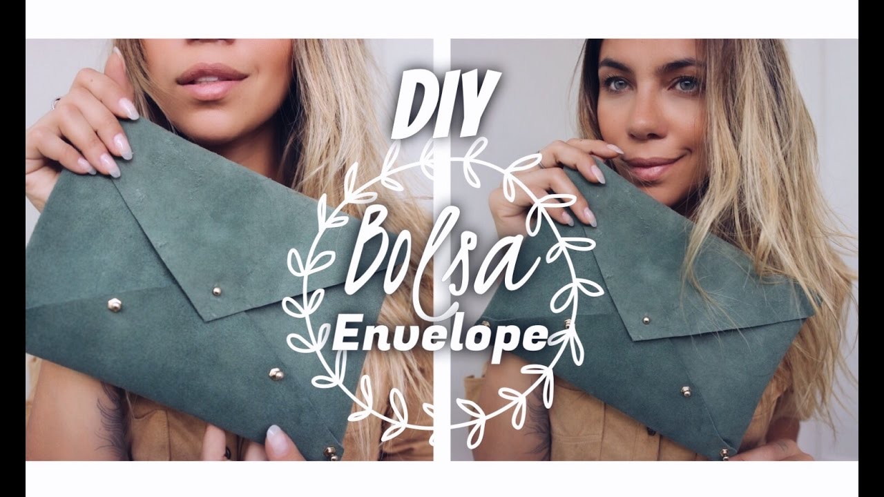 Capa de vídeo do YouTube, mulher segurando bolsa envelope