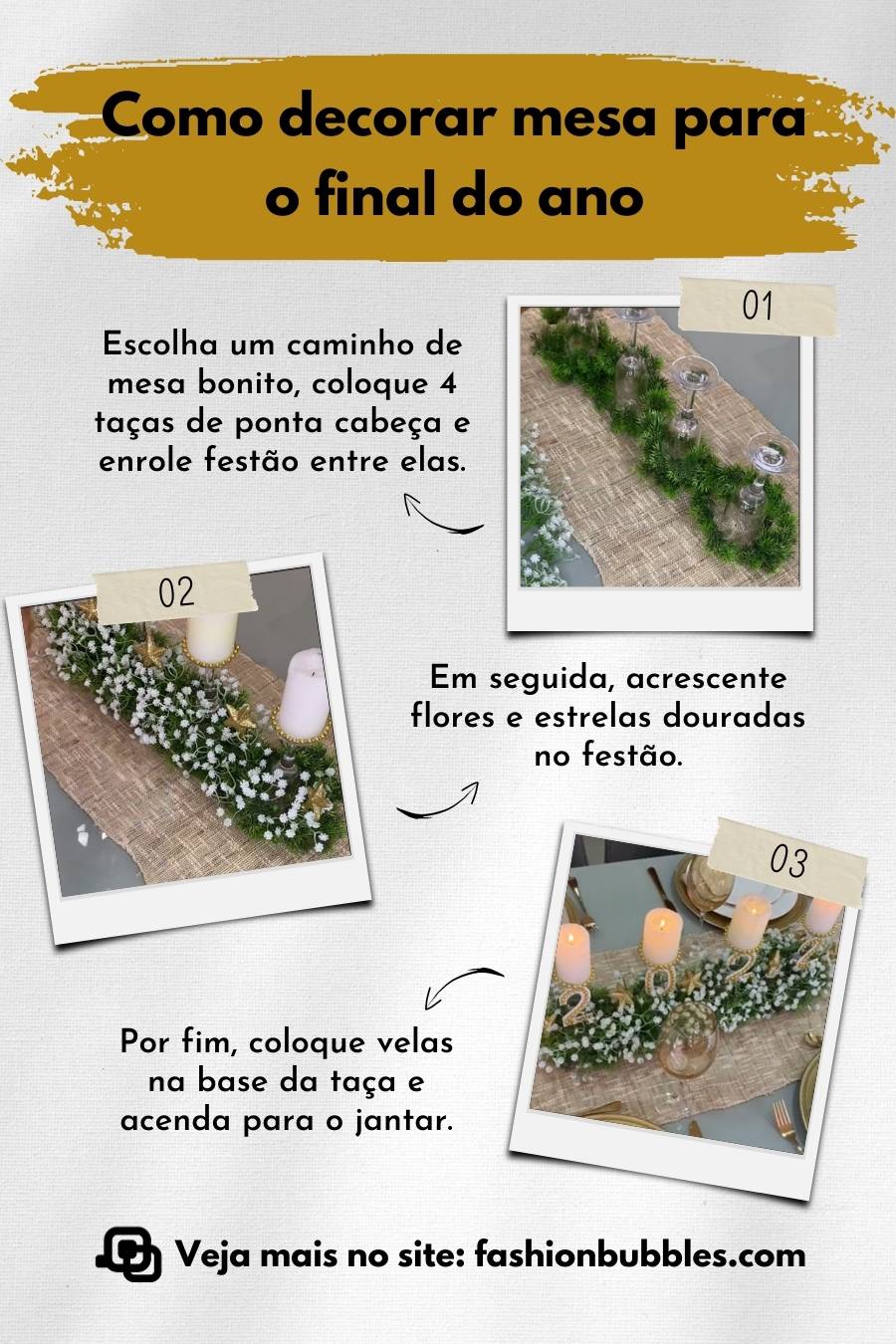 Como decorar mesa para o final do ano.