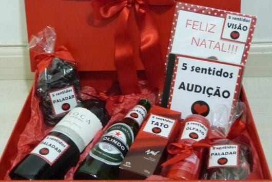 Caixa dos 5 sentidos, presente de faça você mesmo Dia dos Namorados