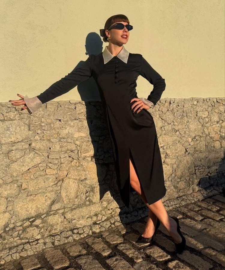 Foto de Alice Wegmann em cena usando um dos looks da Solange Duprat em Vale Tudo