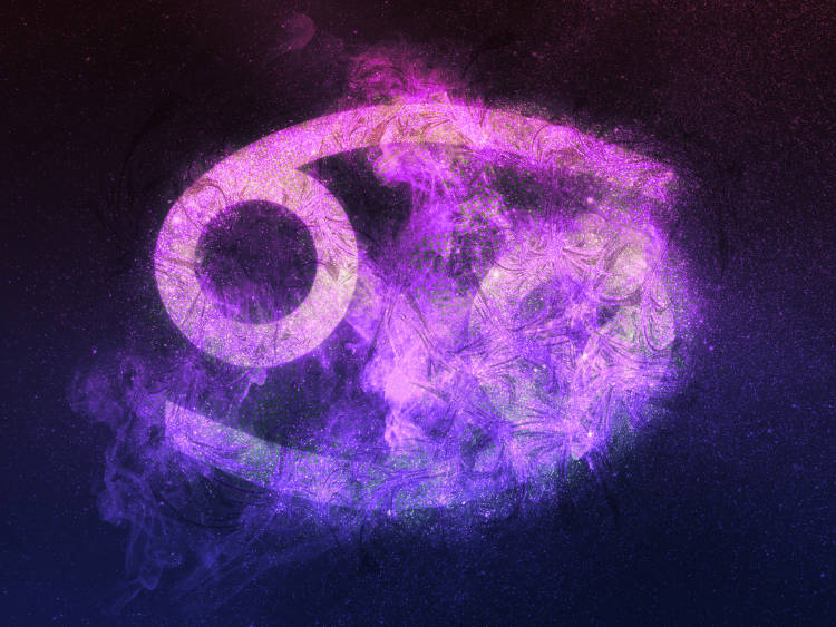 Ilustração de Universo com o símbolo do signo de Câncer