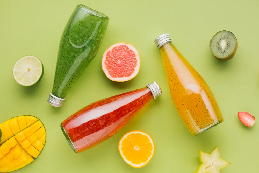 suco nas garrafas