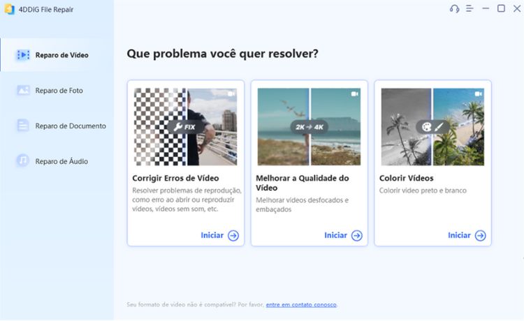Como aumentar a qualidade de vídeo com 4DDiG passo 1