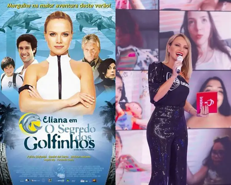 Fotos da capa do filme da eliana e dela no Teleton.