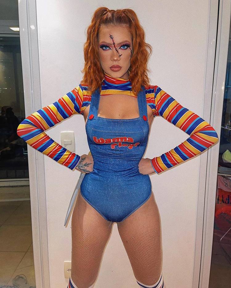 Foto de Lara Silva no Halloween da “Gossip no Insta”.