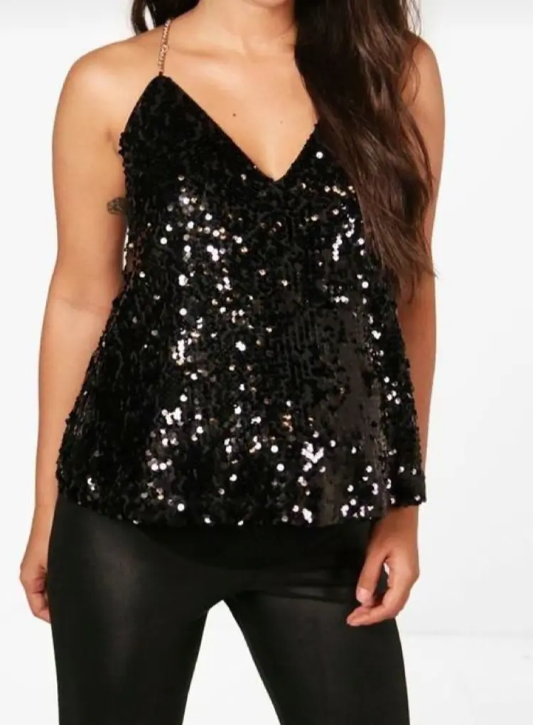 top preto brilhante