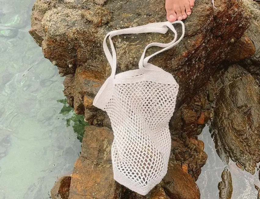 Bolsa saco de crochê