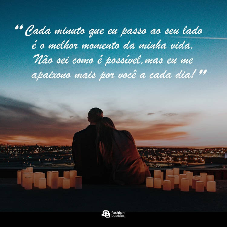 declaração de amor em foto de casal