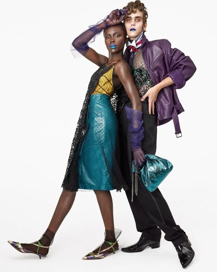 Modelos na campanha da coleção da Zara em collab com o estilista John Galliano