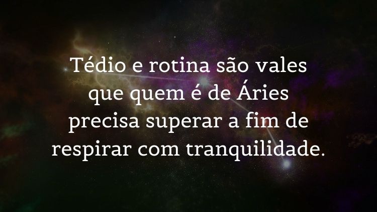 Frase de signo Áries sobre foto de céu estrelado