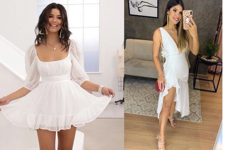 Vestidos brancos Réveillon para curtir em casa