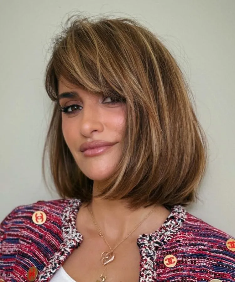 Foto do boyfriend bob de Penelope Cruz, um dos cortes de cabelo curtinho que são tendência