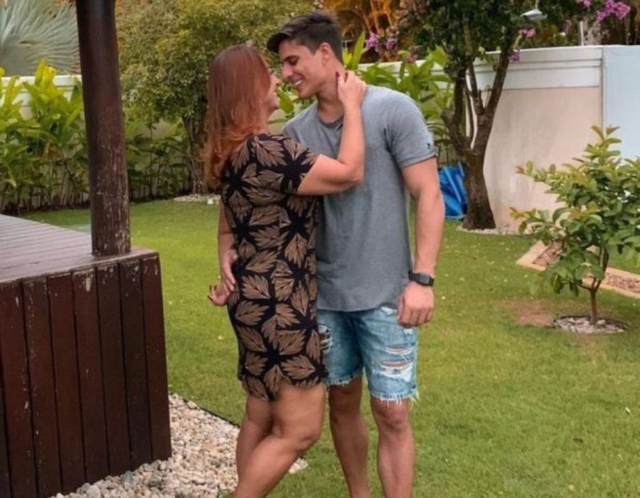 Tiago e Nadine na época em que namoravam.