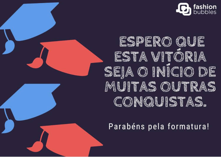 Frase de parabéns pela formatura