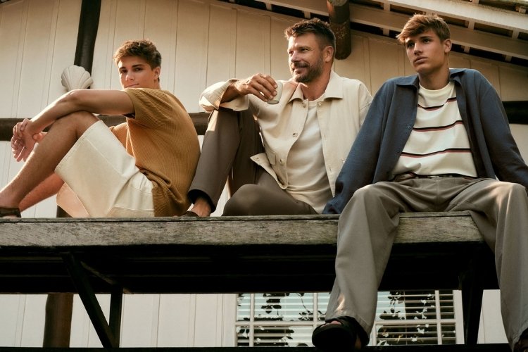 Foto de Rodrigo Hilbert com os filhos em campanha de Dia dos Pais da Hering