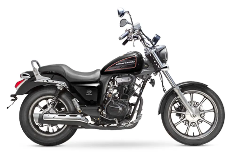 Imagem de uma Dafra Horizon 150 preta Imagem de uma Dafra Horizon 150 preta.