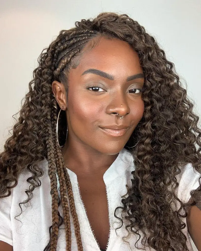 cabelo com tranças 