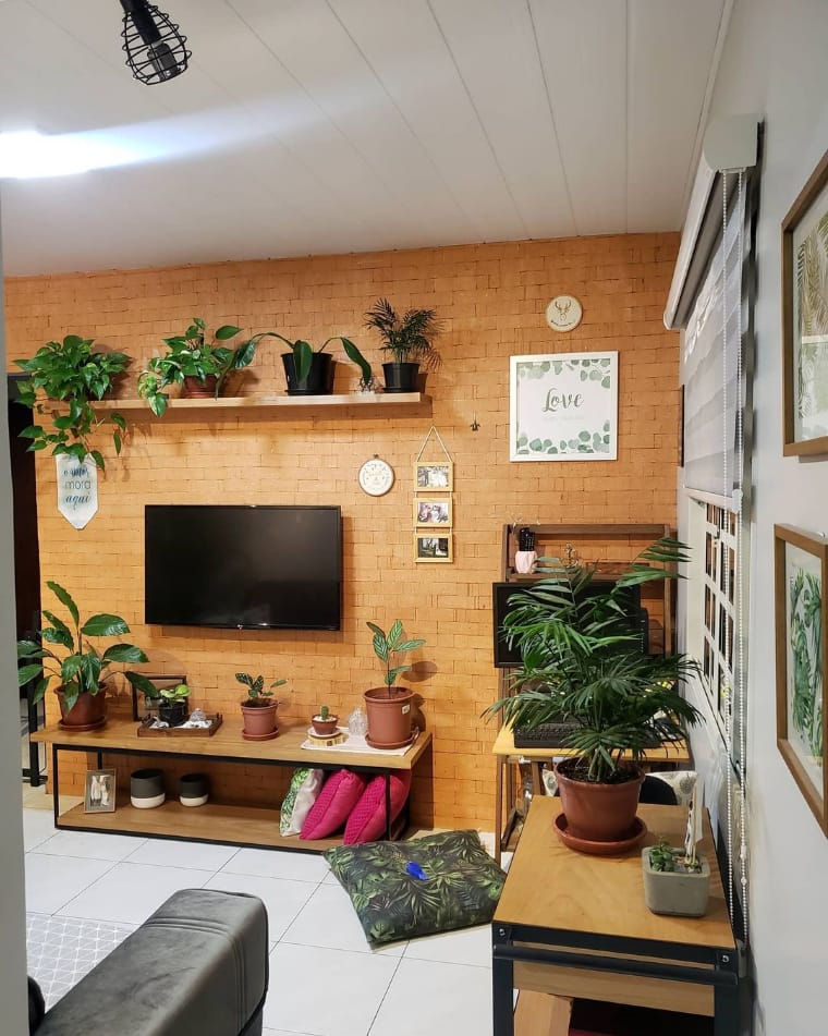 Sala com plantas