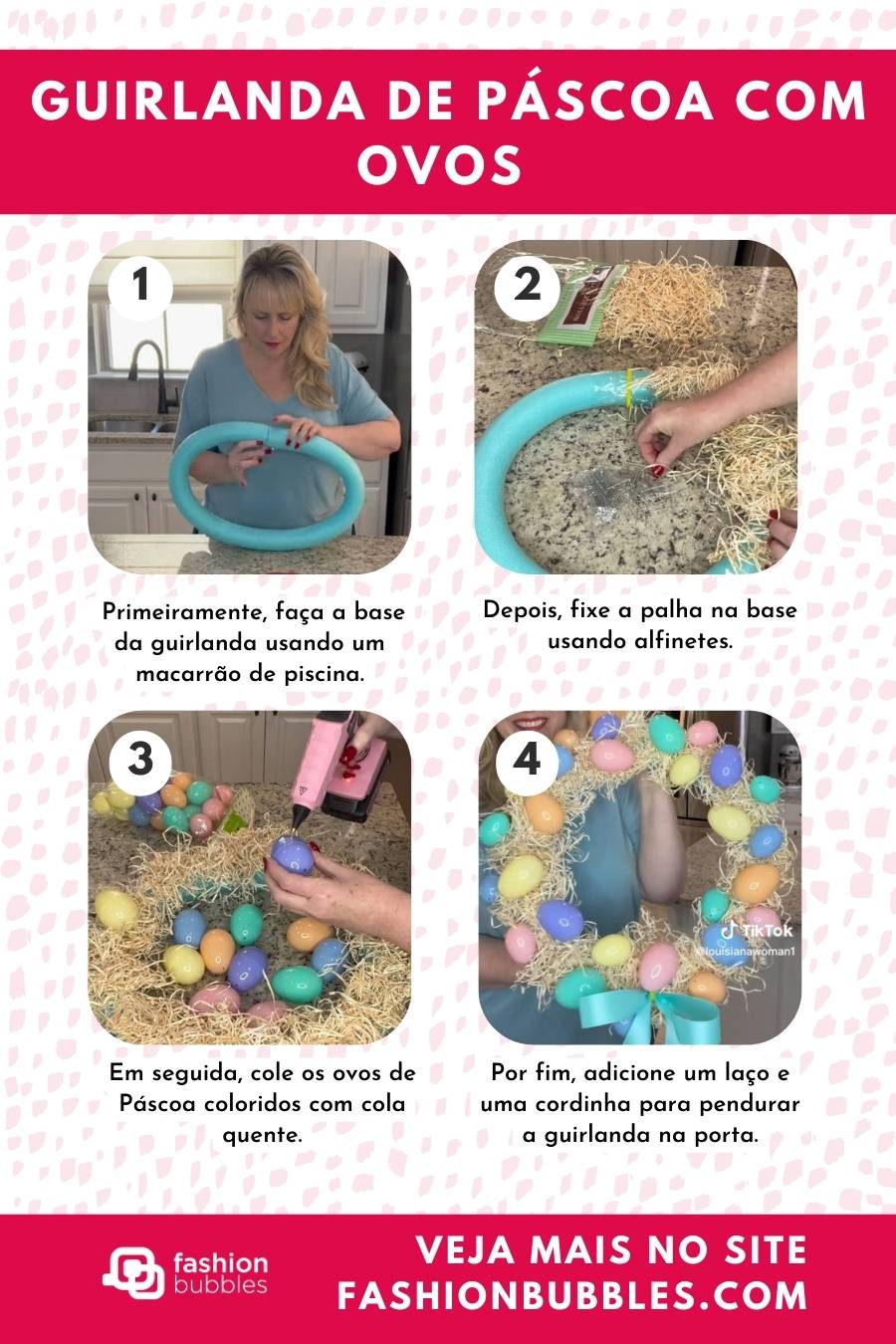 Guirlanda de Páscoa com ovos.