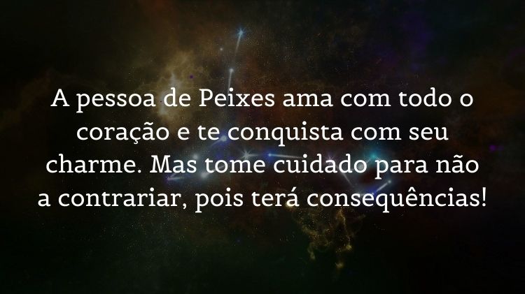 Frase para pisciano sobre foto de céu estrelado